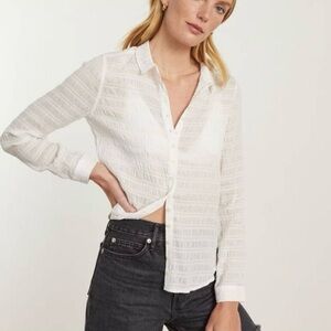 Everlane White Smoke Top Button Up 6